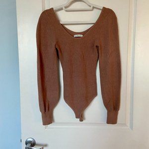 Like New Abercrombie Scoop Neck Sweater Bodysuit (Medium)